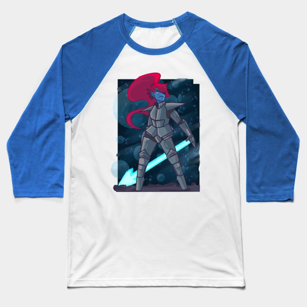 undyne Baseball T-Shirt by inkpocket